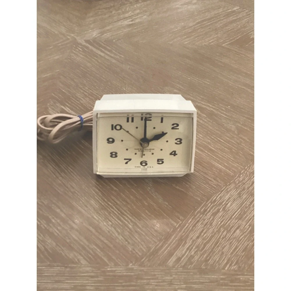 Vintage Westclox Electric Alarm Clock, Made In USA c. 1968 Model 20291 Working!